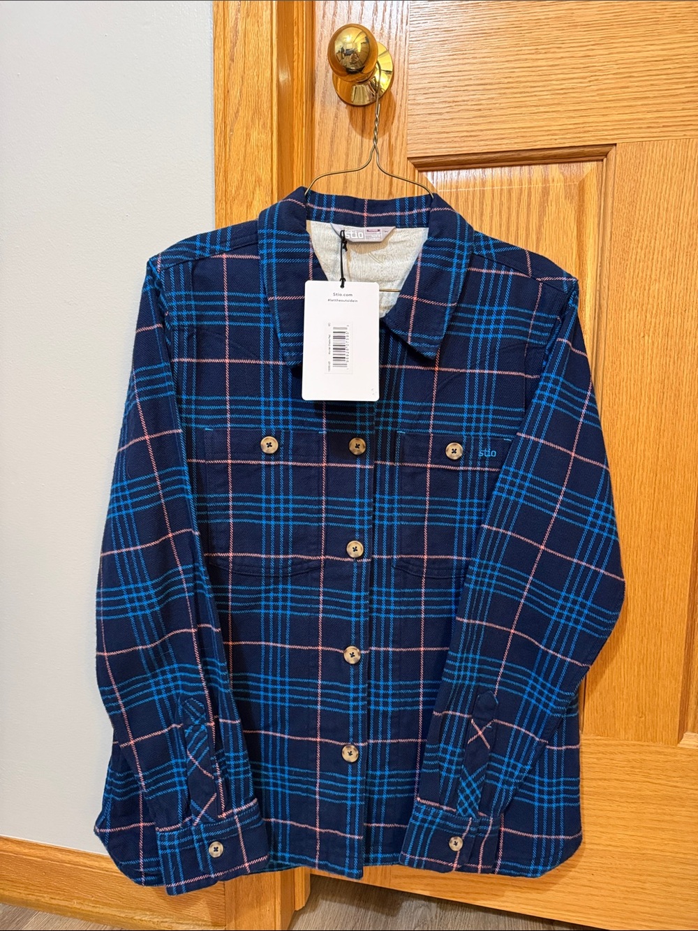 NWT Stio Mountain Shadow Hutkeeper Flannel Shirt Women's size Medium
